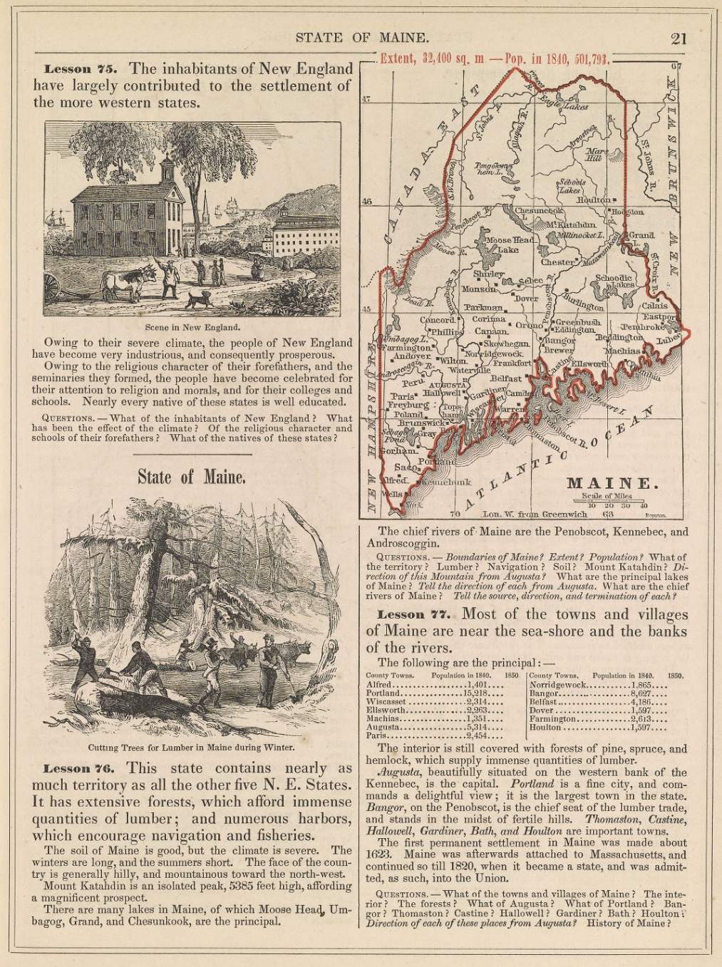 Maine page of Goodrich Atlas