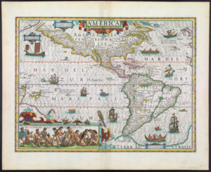 America by Jodocus Hondius, 1628