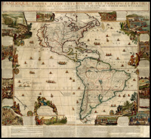 L'Amerique, divisee selon l'etendue de ses Principales Parties by Nicolas de Fer, c.1700