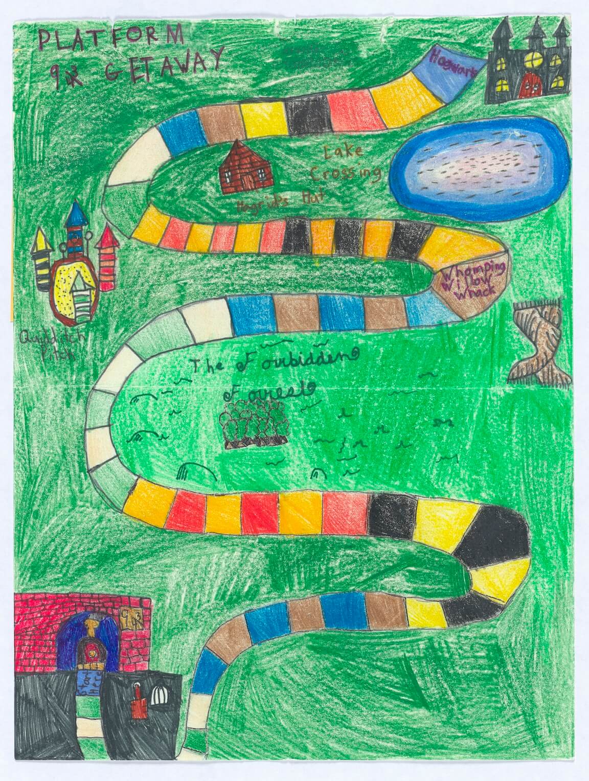 handmade map by middle grade student