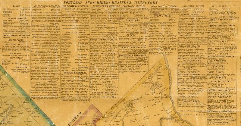 Chace Portland Subscribers on Cumberland County 1857