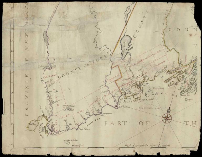 Small, map of southern Maine (1761)