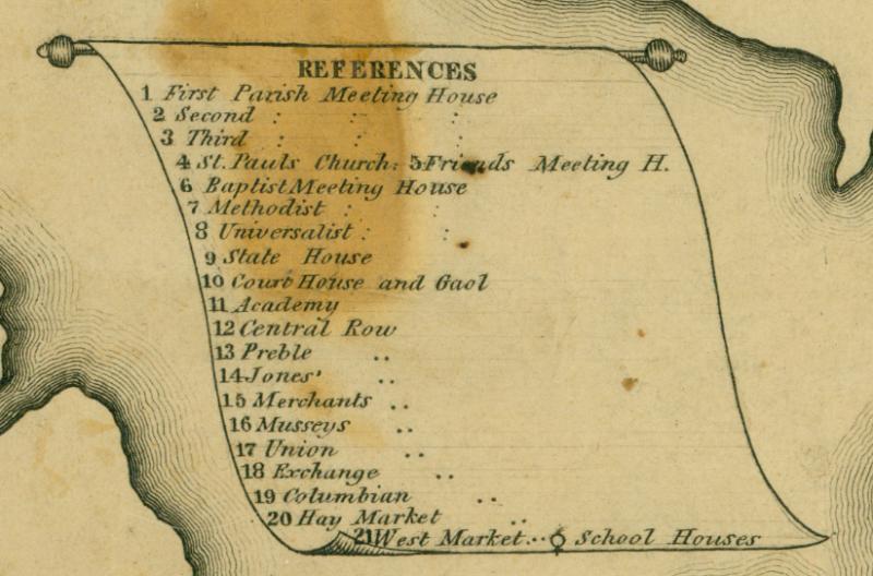 Detail of Bowen, Plan of Portland (1823)